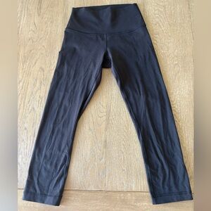 Lululemon cropped 21” wunder under leggings size 4